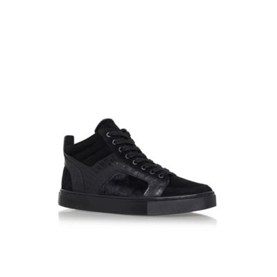 Black 'Kurtis Hi Top' flat lace up sneakers